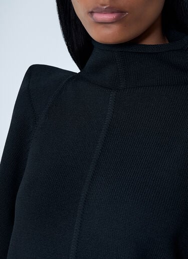 Rick Owens Wool Shoulder Pad Sweater Black ric0262006