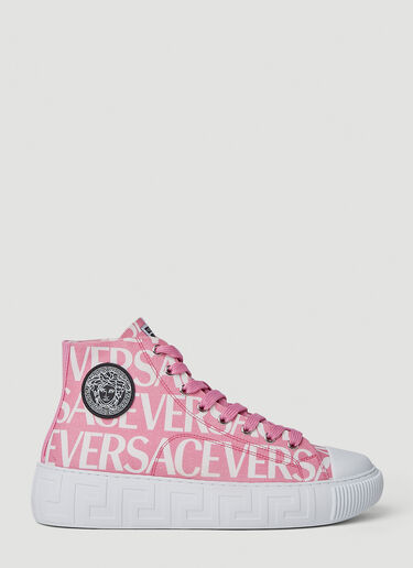 Versace Greca Logo Print Sneakers Pink vrs0251039