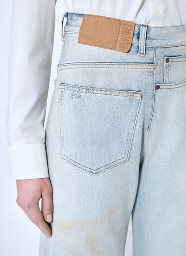 MM6 Maison Margiela 백-투-프론트 진 블루 mmm0259011