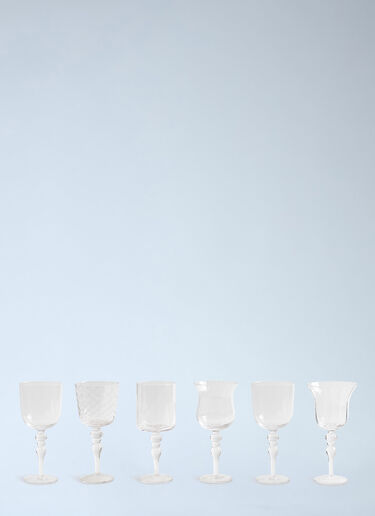 Set Of Six Assorted Goblets Bitossi Home Set Of Six Assorted Goblets Clear wps0692584