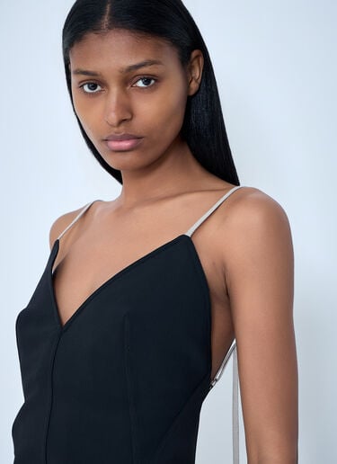 Rick Owens Spaghetti Strap Column Dress Black ric0263035