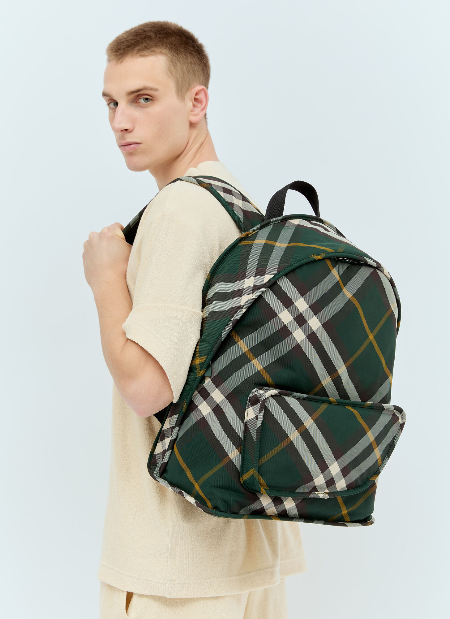 Shop Burberry Shield Backpack In Green