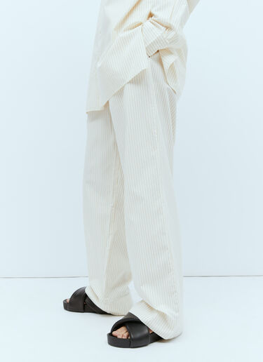 x Birkenstock Stripe Pants Tekla x Birkenstock Stripe Pants Cream tek0355007