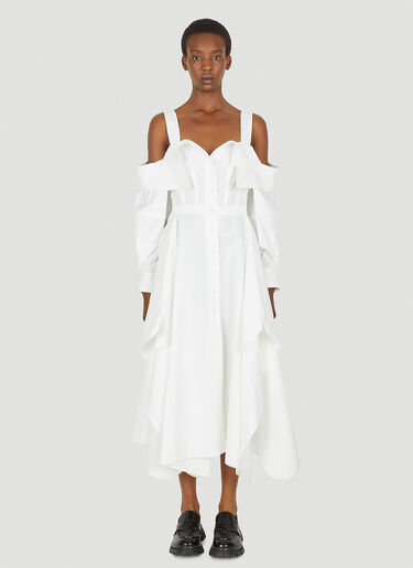 Alexander McQueen ディコンストラクテッド シャツ ドレス ホワイト amq0249007