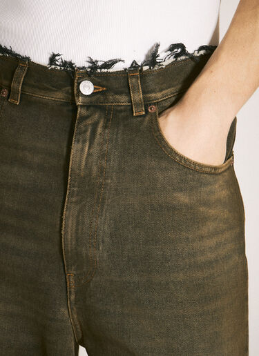 MM6 Maison Margiela 阔腿牛仔裤 棕色 mmm0158004