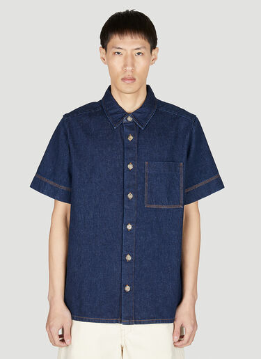 A.P.C. Denim Short Sleeve Shirt Blue apc0152009