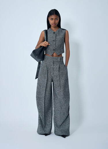 Max Mara Tailored Wool-And-Silk Pants Grey max0262006