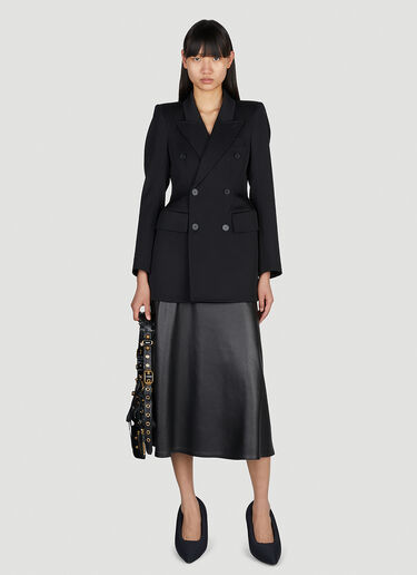 가죽 A-라인 스커트 Balenciaga 가죽 A-라인 스커트 블랙 bal0251036