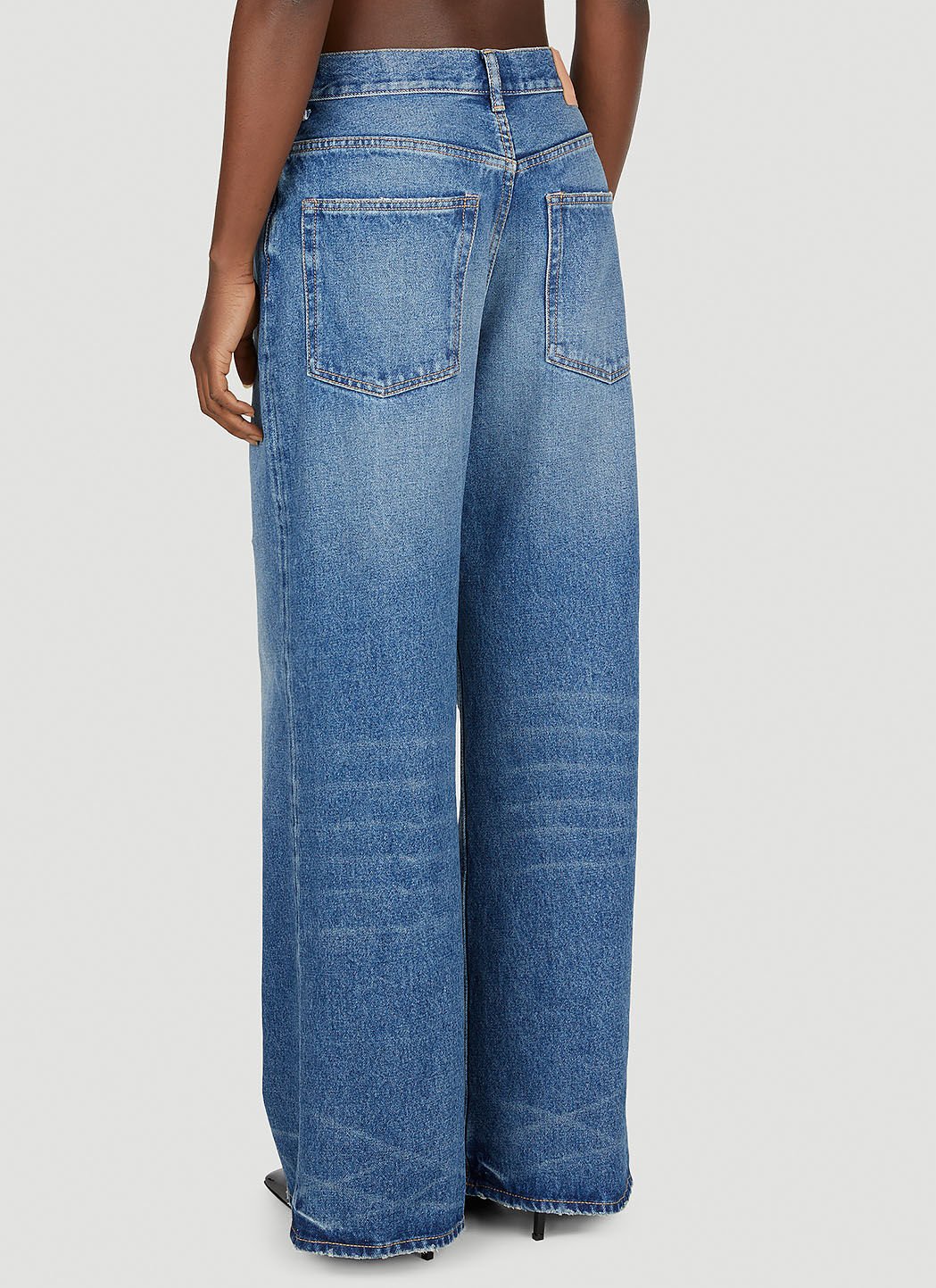 Acne Studios Women s Wide Leg Jeans in Blue LN CC