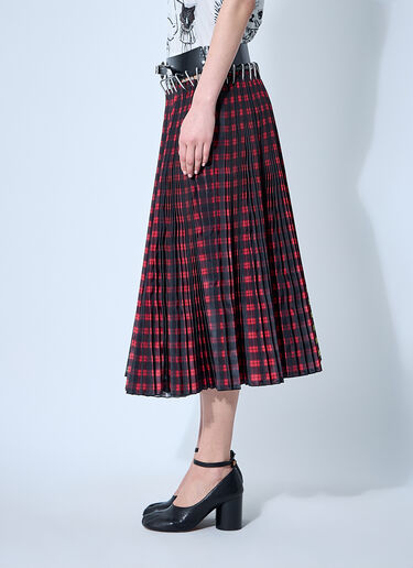 Chopova Lowena Split Carabiner Midi Skirt Red cho0360006
