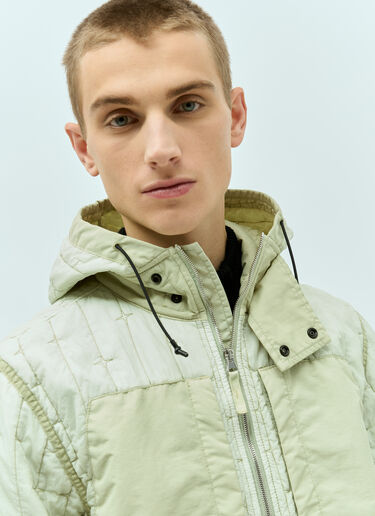 Stone Island Embroidered Padded Jacket Green sto0156029