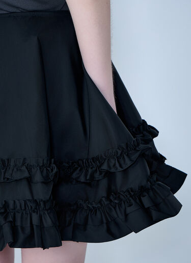 Duchesse Nylon Mini Frill Circle Skirt GANNI Duchesse Nylon Mini Frill Circle Skirt Black gan0263024