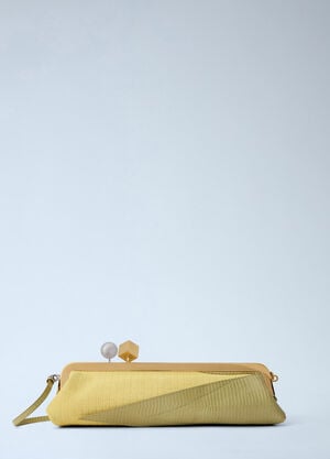 Jacquemus The Salon Maïs Leather Clutch Bag Yellow jac0264049