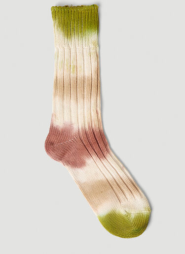 Stain Shade x Decka Socks Tie Dye Socks Beige ssd0351003