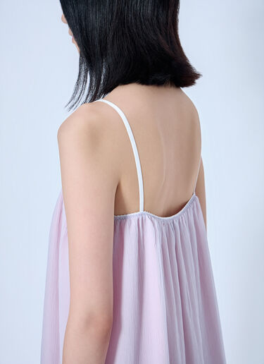 Miu Miu Wisteria Chiffon Dress Lilac miu0265002