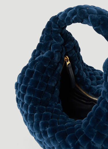 Bottega Veneta Padded Jodie Velvet Mini Handbag Blue bov0250018