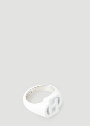 D'heygere Logo Signet Ring ブラック hey0350010