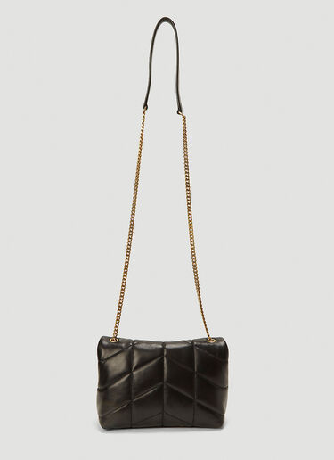 Saint Laurent Loulou Puffer Mini Shoulder Bag Black sla0243059