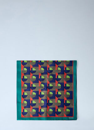 Miu Miu Printed Silk Scarf Multicolor miu0164038