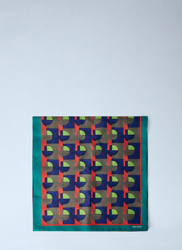 Miu Miu Printed Silk Scarf Multicolor miu0164038
