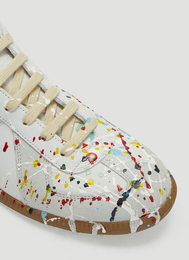 Replica Paint Drop Sneakers Maison Margiela Replica Paint Drop Sneakers White mla0137017