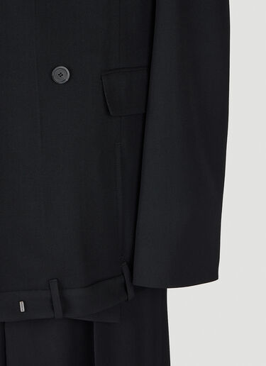 Balenciaga Deconstructed Double-Breasted Blazer Black bal0354001