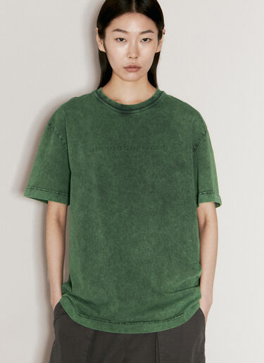 Alexander Wang Embossed Logo T-Shirt Green awg0255039