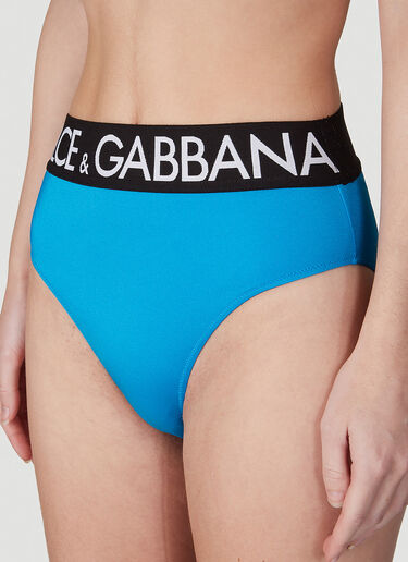 Dolce & Gabbana Women's Logo Band Bikini in Blue