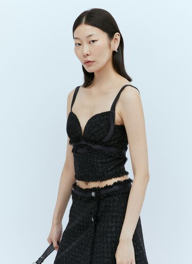 Tweed Bustier Top Versace Tweed Bustier Top Black vrs0253011