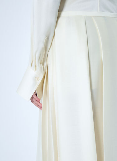 TOTEME Wool Silk Twinflower Skirt Cream tot0259036