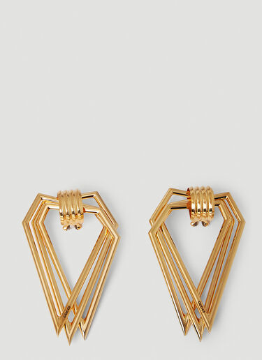 Gucci Multi Triangle Earrings Gold guc0251005