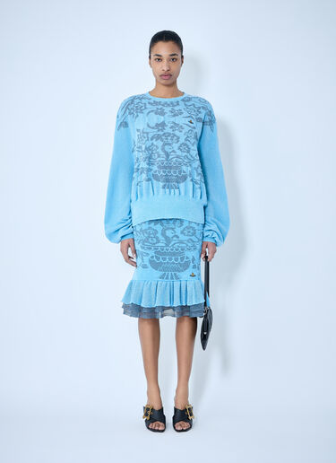 Vivienne Westwood Jules Crewneck Knitted Jumper Blue vvw0264014