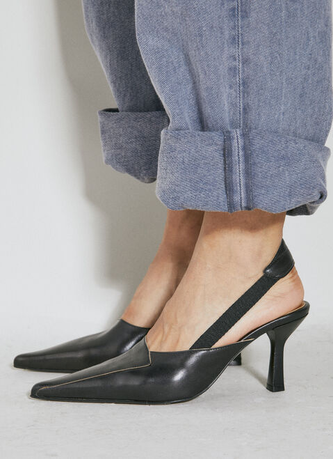 Our Legacy Envelope Leather Heels Blue our0255002