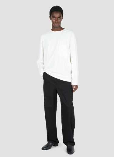 Lemaire Patch Pocket Long-Sleeve T-Shirt Cream lem0154007