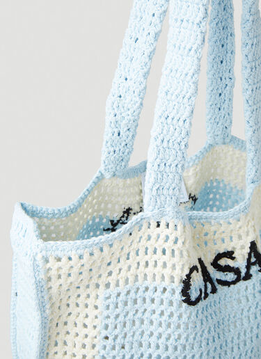 Casablanca Crochet Tote Bag Light Blue cbl0247017