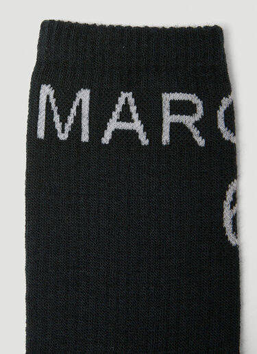 MM6 Maison Margiela Logo Socks Black mmm0149015