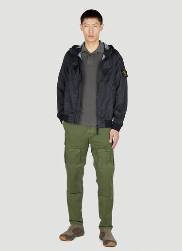 Stone Island 컴퍼스 패치 폴로 셔츠 그레이 sto0152075