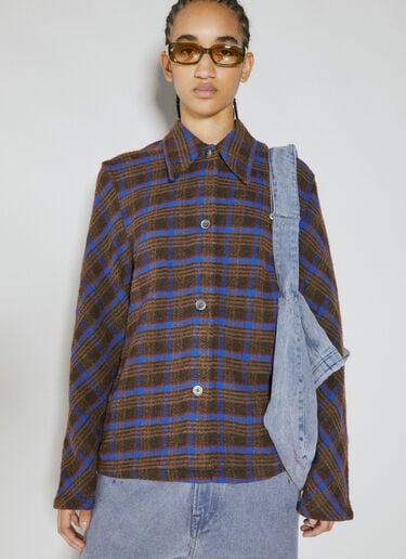 Sanctuary Check Bouclé Shirt Our Legacy Sanctuary Check Bouclé Shirt Brown our0254012