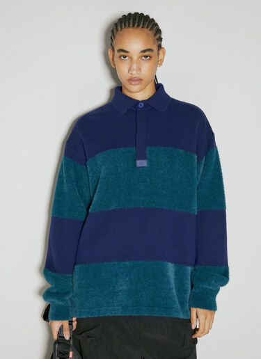Stripe Knit Polo Sweater Eytys Stripe Knit Polo Sweater Blue eyt0354012