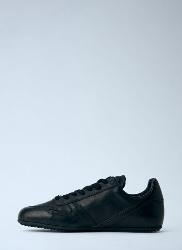 Rick Owens Minimal Leather Sneakers Black ric0263060