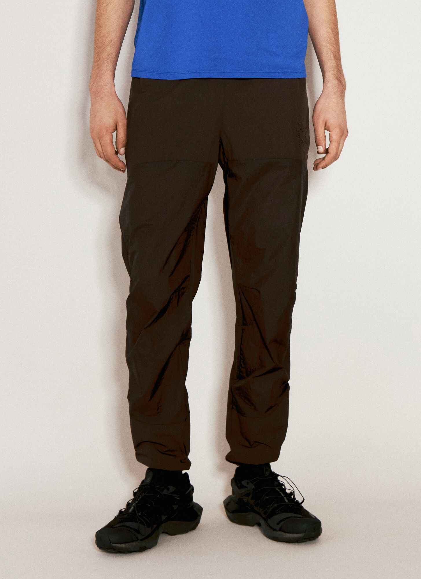 Shop District Vision Ultralight Dwr Paneled Track Pants In Brown