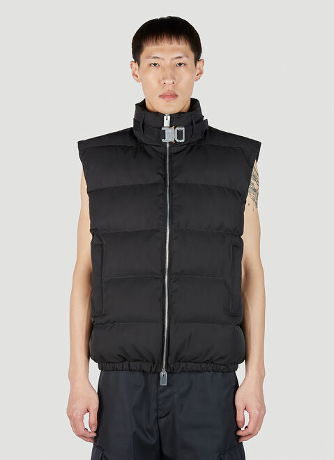 1017 ALYX 9SM Rollercoaster Buckle Gilet Jacket Black aly0151002