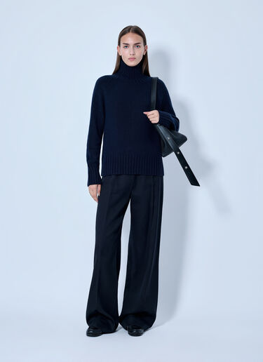 LN-CC® - Max Mara: High-Neck Wool and Cashmere Sweater - Navy Max Mara High-Neck Wool and Cashmere Sweater Navy max0266093