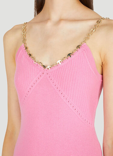 Rabanne Chain Trim Dress Pink pac0250007