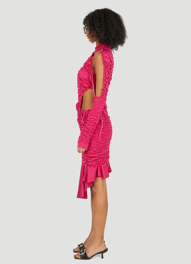 Ester Manas Peephole Ruched Dress Pink est0250001