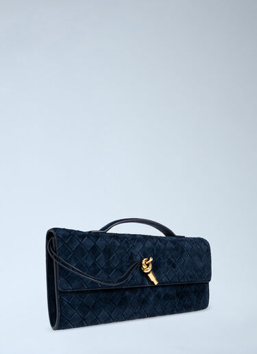 Bottega Veneta Andiamo Clutch Bag Blue bov0262047
