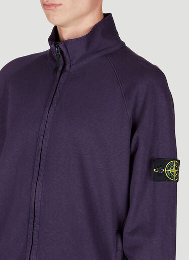 Stone Island Compass Patch Zip Up Sweatshirt Navy sto0152052