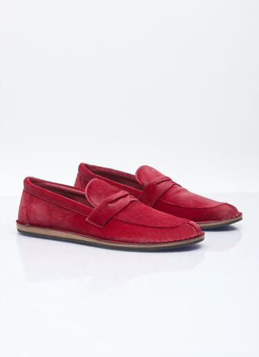 The Row Cary Loafers Burgundy row0256032