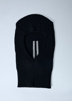 Rick Owens Ribbed Knit Balaclava Black ric0263034
