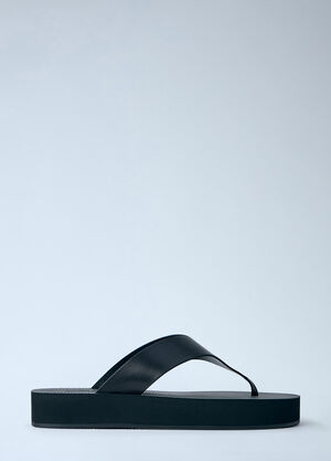The Row Dune Platform Thong Sandals Black row0264071